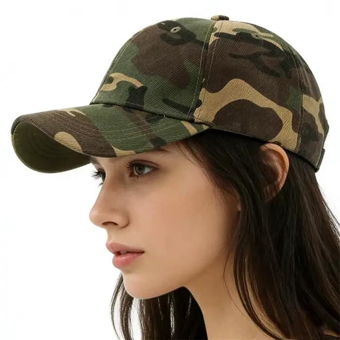 Casquette baseball camouflage coton été pêche unisexe anti-UV snapback ajustable sport