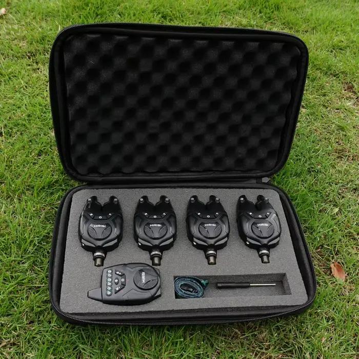 Alarme de touche sans fil waterproof Hirisi pour carpe - Set 1+3 avec indicateur morsure accessoires pêche