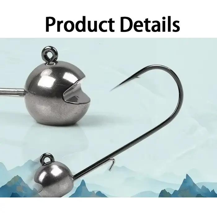 Hameçon Tungsten Jig Head 1g à 7g pour pêche du rockfish avec leurre souple shaky head barbé