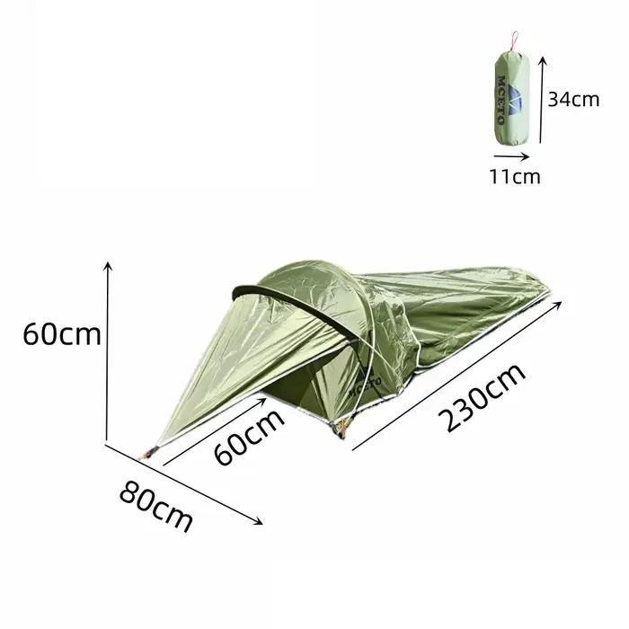 Tente tunnel 1 personne ultralégère 210D Oxford imperméable pour randonnée pêche camping et activités de plein air