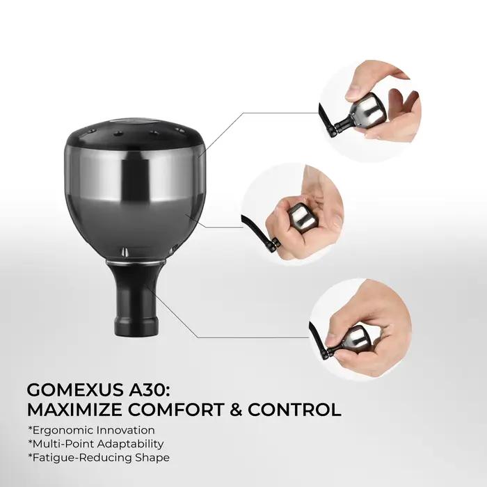 Poignée aluminium Gomexus 30mm pour moulinet Shimano Stradic Daiwa Stella réglage personnalisé