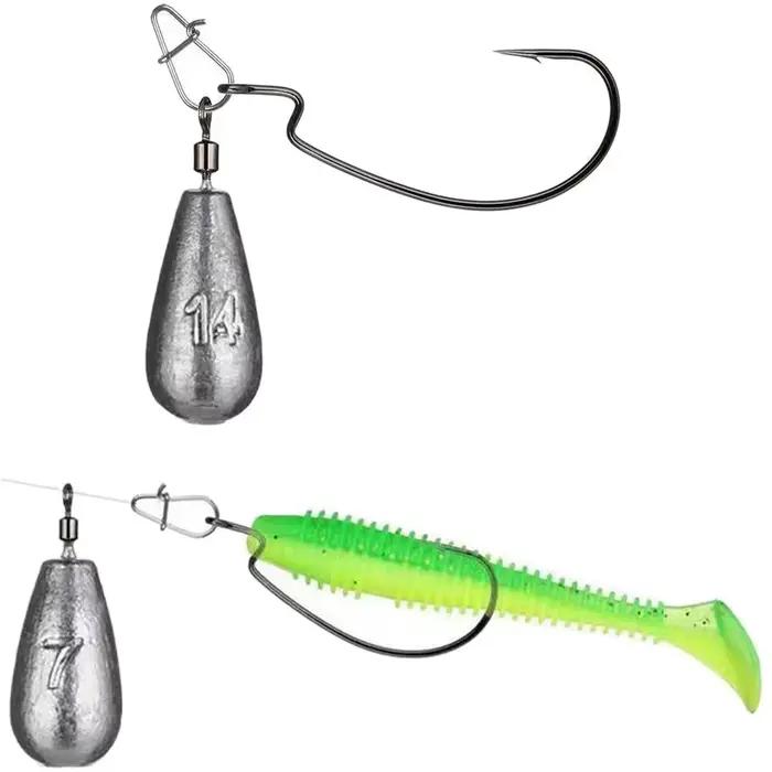 Kit plombs Drop Shot 15 pièces - Poids 3.5g à 20g pour pêche en mer et technique du dropshot