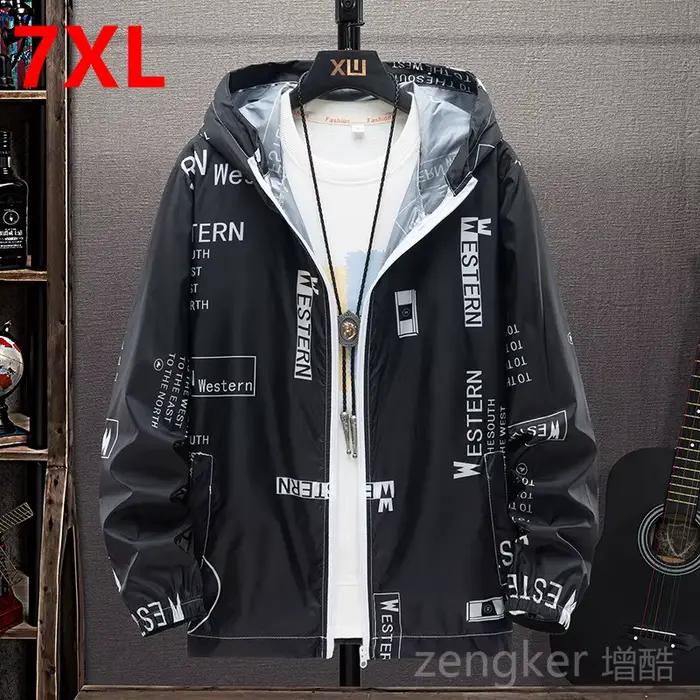 Veste légère protection solaire grande taille 7XL 6XL 5XL été pêche étudiants outdoor marée