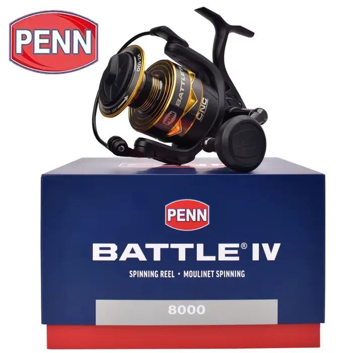 Moulinet spinning PENN BATTLE 4 3000-8000, corps métal, 5+1 roulements - Pêche sportive mer