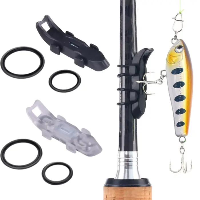 Porte-hameçon magnétique pour canne à pêche avec fixation pour leurres et appâts