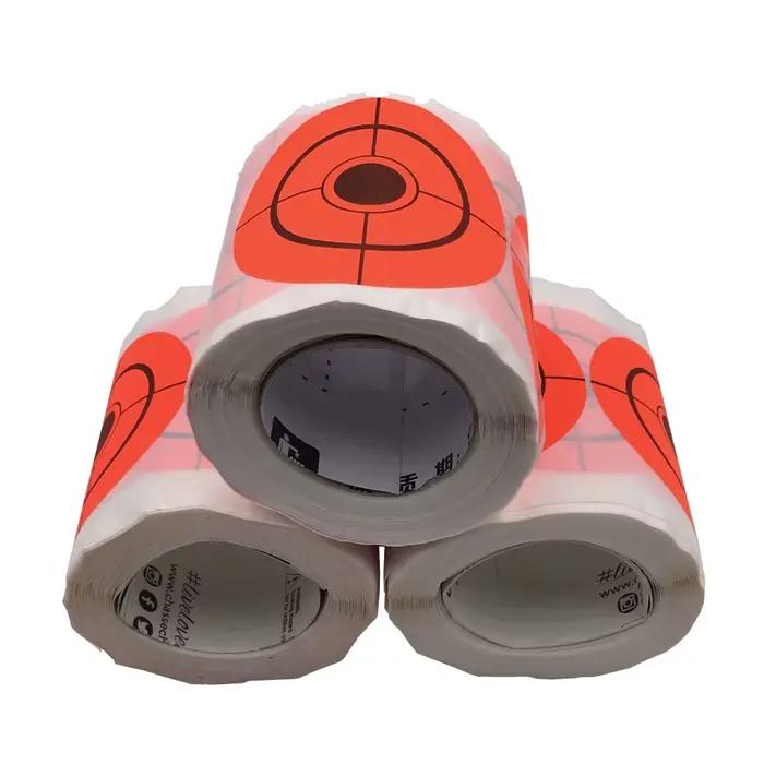 250 autocollants cibles de tir 2 pouces par rouleau pour pistolet à plombs et BB en acier ou plastique