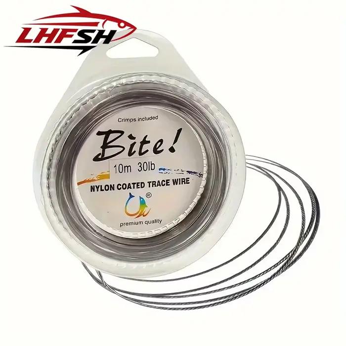 Leader acier pêche mer 10m X7 nylon : 2 fils 0.2-1mm pour bar et gros carnassiers (5-150LB)