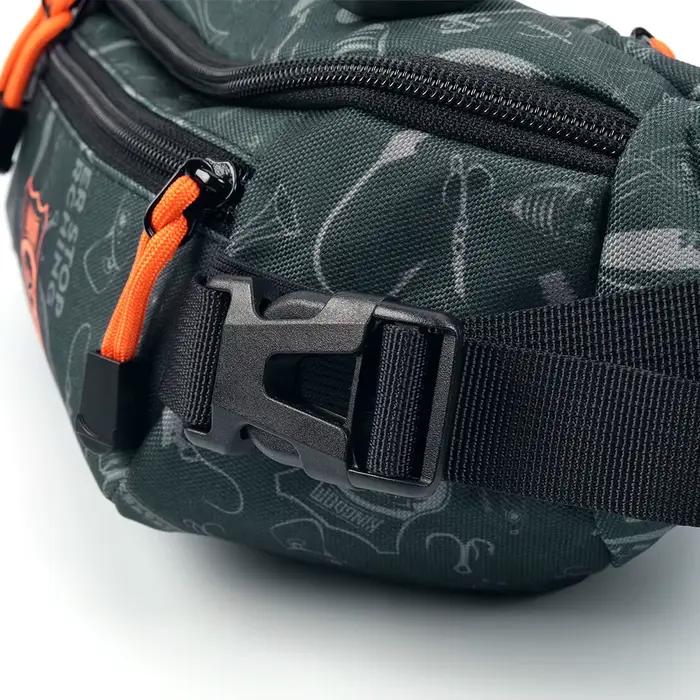 Sac banane pêche tactique multifonction étanche 20x11x11cm pour leurres et accessoires de pêche sportive