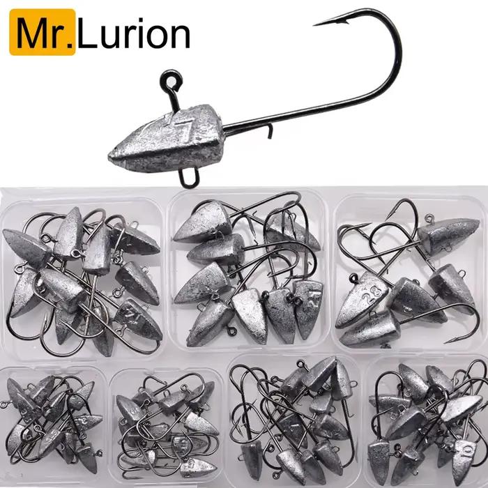 Têtes de pêche Triangle Head NED Hooks 3.5g à 28g pour leurres souples et jigging