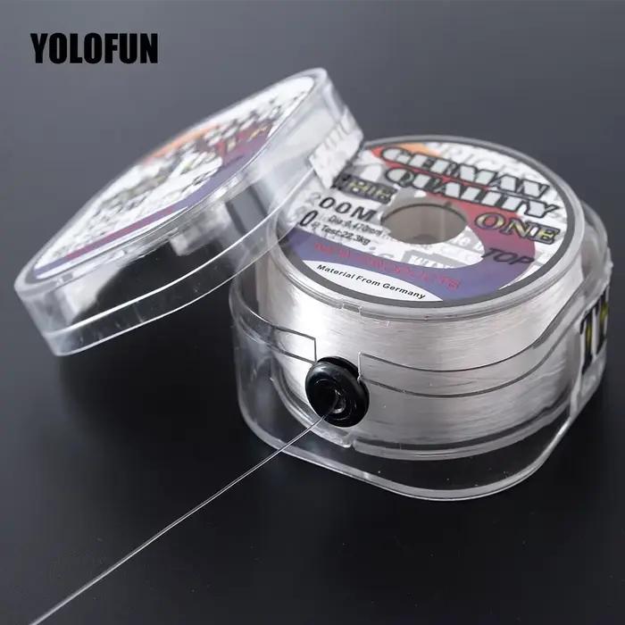 Ligne de pêche fluorocarbone 200m blanc marron pour carpe - Haute résistance à l'abrasion et coulante