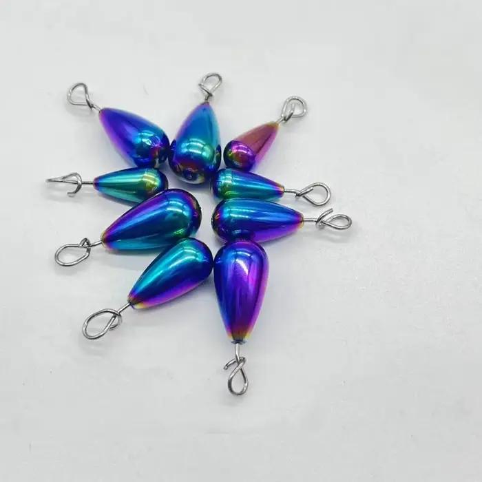 Plombs pêche tungstène 1.4g à 14g forme goutte avec connecteur hameçon pour pêche fine