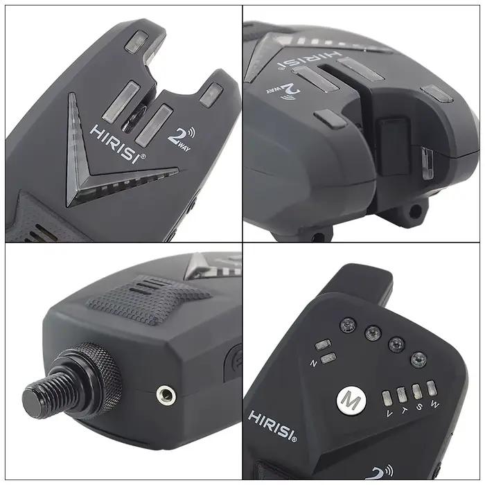 Set alarme de touche sans fil Hirisi 2 voies télécommande indicateur morsure carpe S3