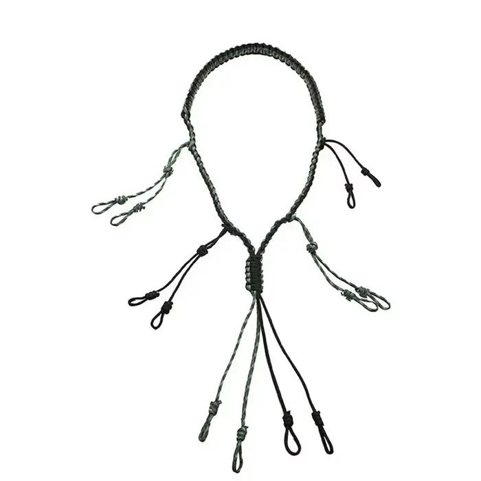 Cordon réglable à 12 anneaux pour sifflet d'appel de canard - Accessoire de chasse portable