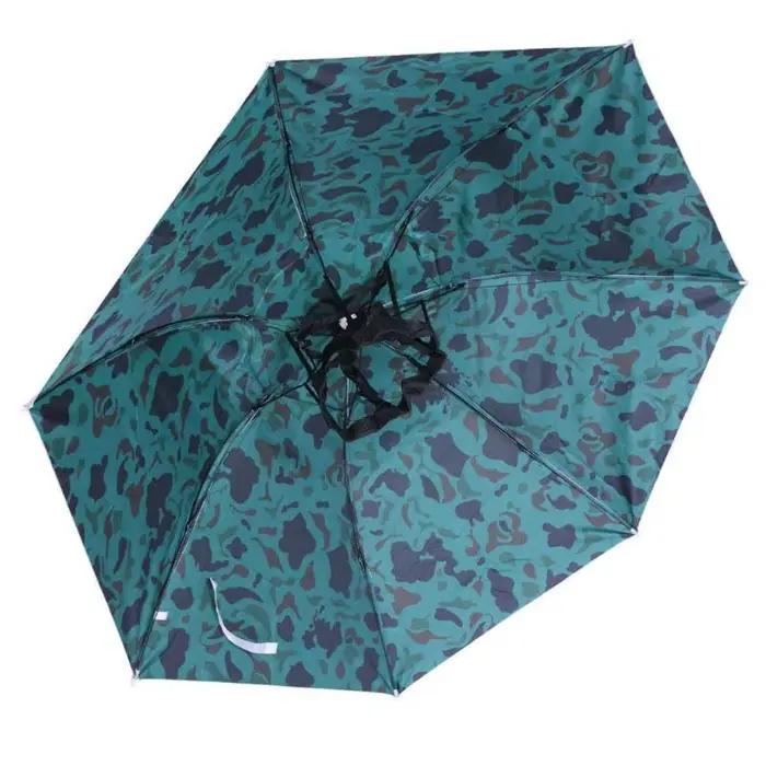 Parapluie chapeau pêche 95cm anti-UV pliable 3 sections - Protection pluie et soleil hommes femmes