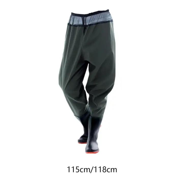 Waders de pêche à gué PVC résistants avec bottes intégrées - Pantalons étanches pour pêche à la mouche et agriculture