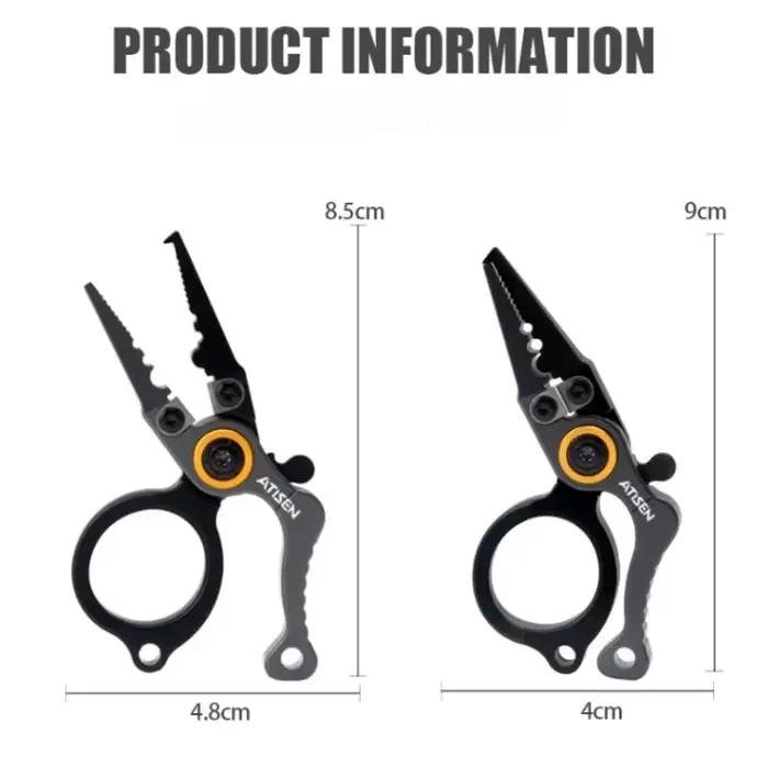 Pinces aluminium mini portables pour pêche : coupe, serrage et torsion - boîte à trésor pêcheur