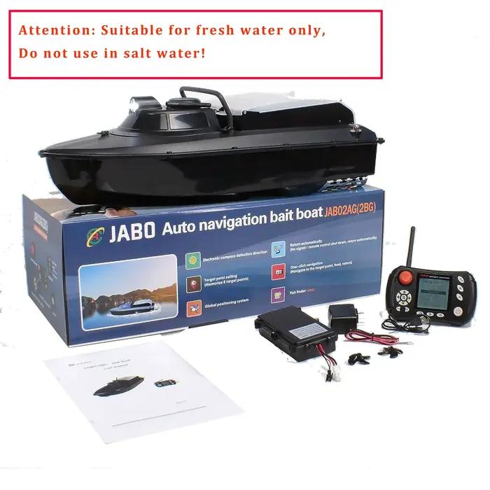 Bateau appât 2 en 1 avec détecteur poissons JABO2BG - Pour pêche carpe électrique 7.4V autonome