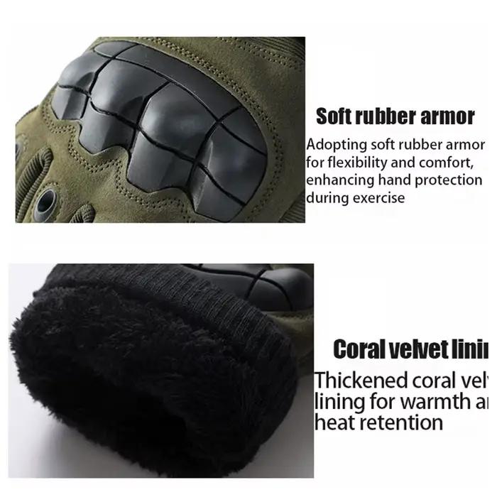 Gants tactiques hiver chauds écran tactile pêche ski chasse protection extérieure hommes