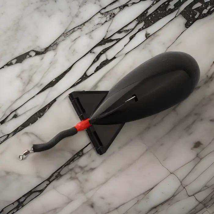 Feeder Rocket Carpe - Lanceur Appâts Spod Bomb Flotteur Porte-Leurres Accessoire Pêche Noir Professionnel