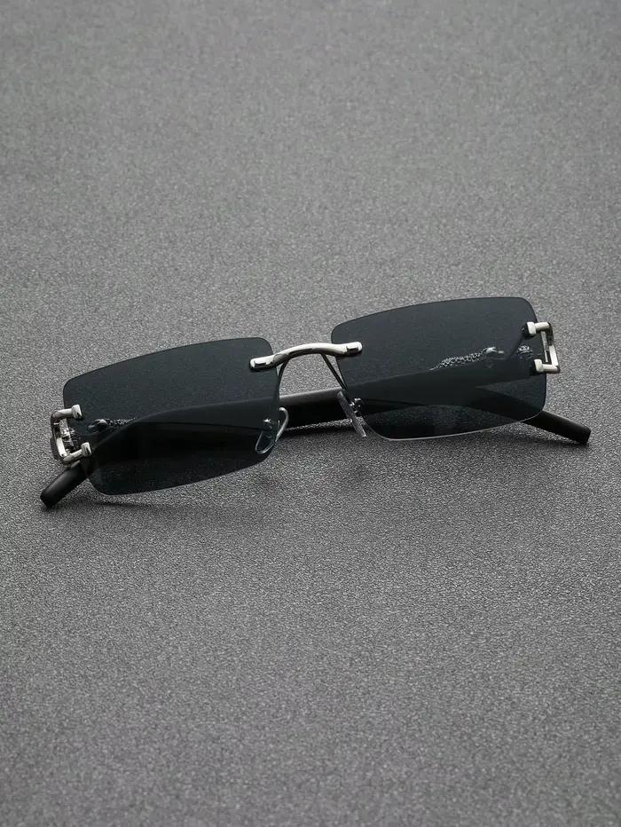 Lunettes de soleil métal carrées unisex pour pêche et cyclisme - Accessoire mode outdoor tendance