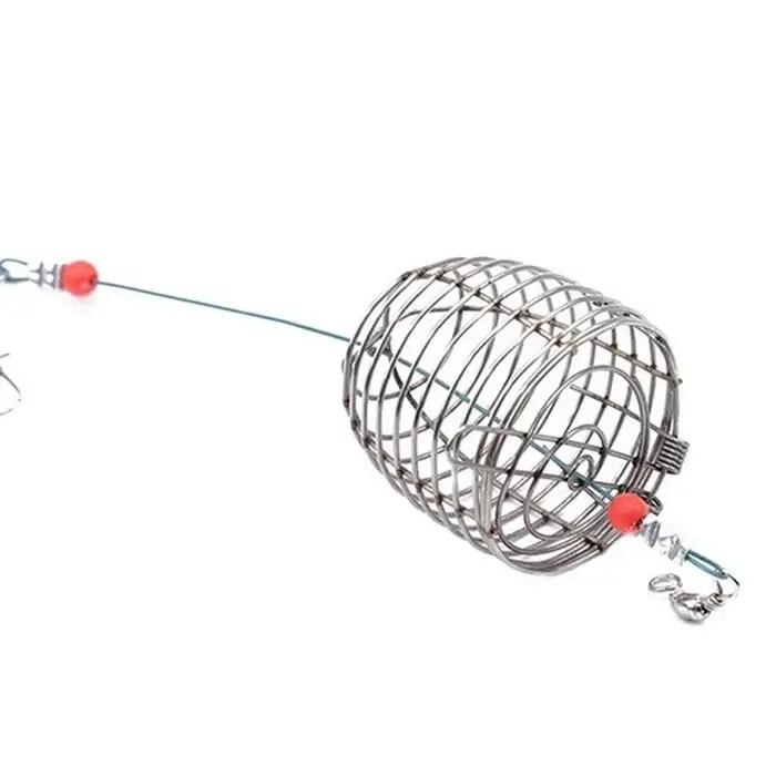 Cage à appâts de pêche feeder en acier inoxydable, 3 tailles S M L pour amorçage précis