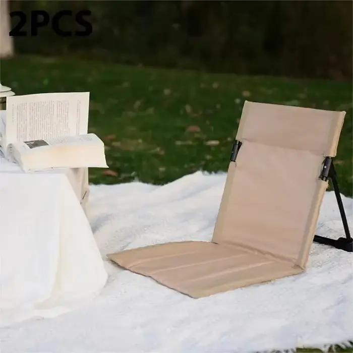 Chaise pliante de jardin et pêche avec dossier inclinable pour siestes confortables en plein air