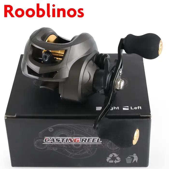 Moulinet baitcasting Rooblinos AK ratio 7.2:1 2+1 roulements 18LB drag pour pêche eau douce et mer