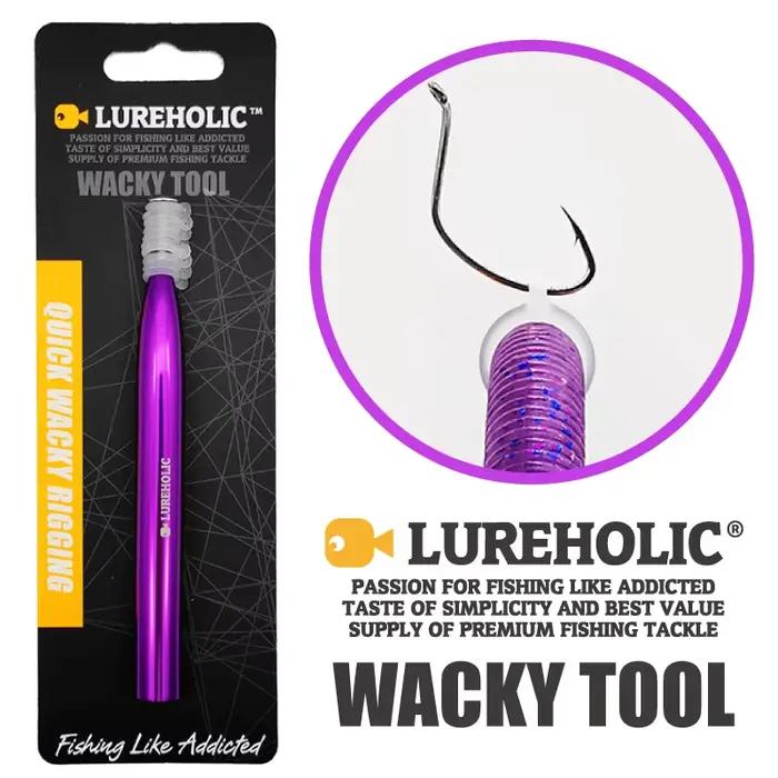 Outil Wacky Rig LUREHOLIC 8mm et 12mm avec 10 anneaux pour montage de vers pêche bass néko rig