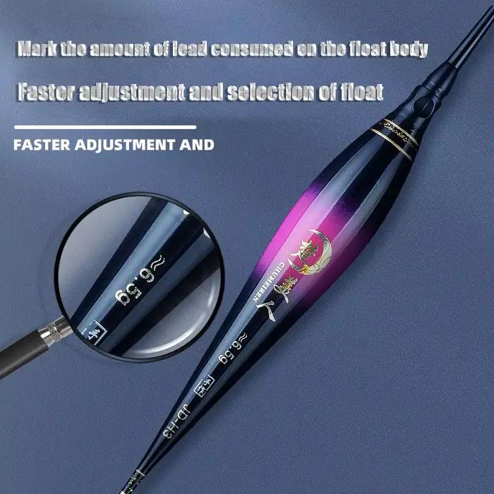 Flotteur lumineux LED pour pêche de nuit, type bullet court, changement de couleur par induction gravitationnelle