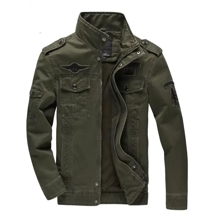 Veste militaire homme pêche cargo printemps automne grande taille armée air force pêche outdoor