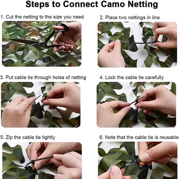 Filet camouflage pêche 10x1.5m - Protection discrète pour poste de pêche et observation