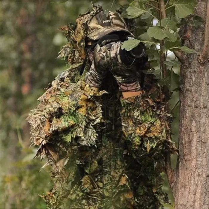 Combinaison Ghillie 3D feuilles Realtree pour paintball chasse pêche - camouflage parfait extérieur