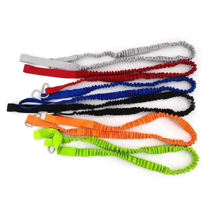 Laisse élastique pour pagaie de kayak et canne à pêche - Longe enroulée avec mousqueton de sécurité