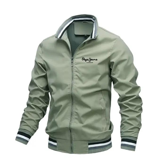 Veste bomber homme pêche waterproof col montant sport outdoor automne hiver pêche tous temps
