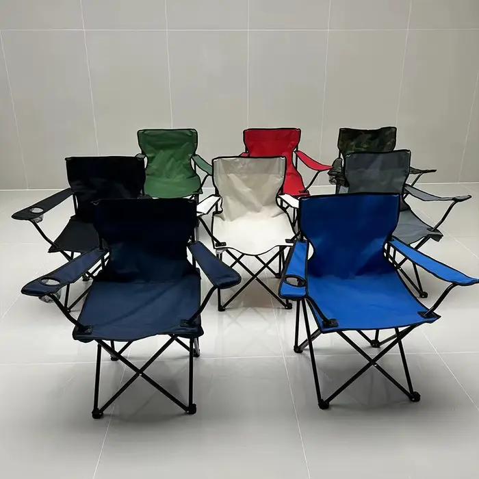 Chaise pliante de pêche avec porte-bouteille - Siège Oxford portable pour plage et camping