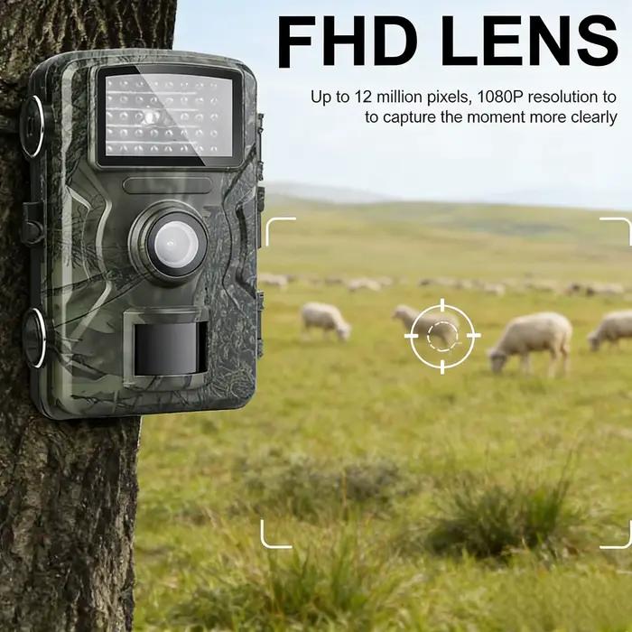 Caméra de chasse 2026 vision nocturne IR 1080p - Détection mouvement pour observation faune sauvage