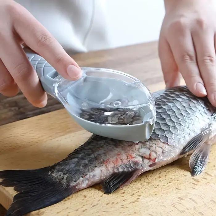 Racleur à écailles de poisson professionnel - Grattoir à écailles rapide pour cuisine et pêche