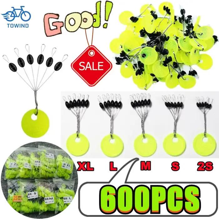 Lot de 120 bouchons ovales en caoutchouc silicone pour flotteur de pêche à la carpe et