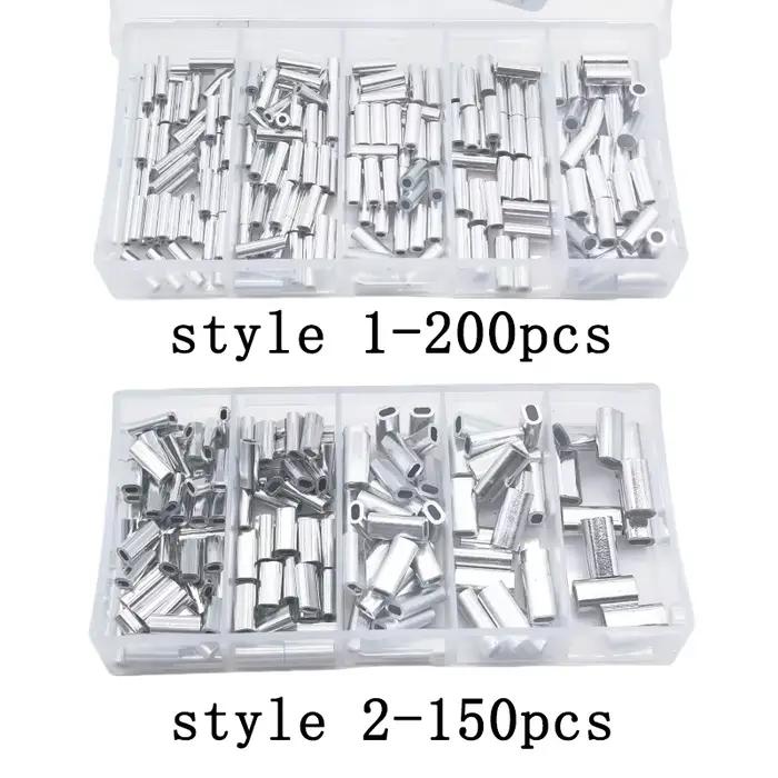Manchons en aluminium sertissage fil pêche connecteurs sécurisés pour montage professionnel variété de tailles robustes et durables occasions spéciales bricolage construction artísticas