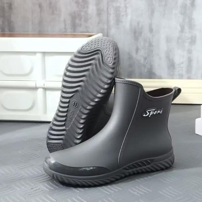 Bottes de pêche homme quatre saisons hautes - Bottes jardin travail imperméables antidérapantes