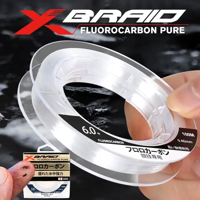 Ligne fluorocarbone 100M 99% carbone invisible pour pêche extérieure - Haute qualité