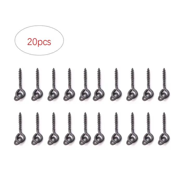 Vis à appâts pour pêche carpe - 20 pièces - Pour bouillettes pop-up et méthode feeder - Accessoires montages