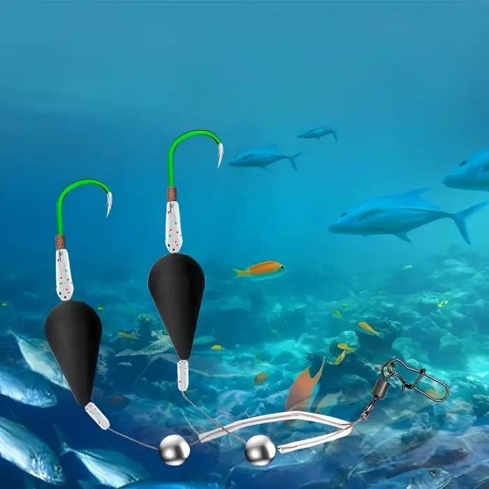 Flotteur de pêche inversé double hameçon haute sensibilité pour mer et eau douce