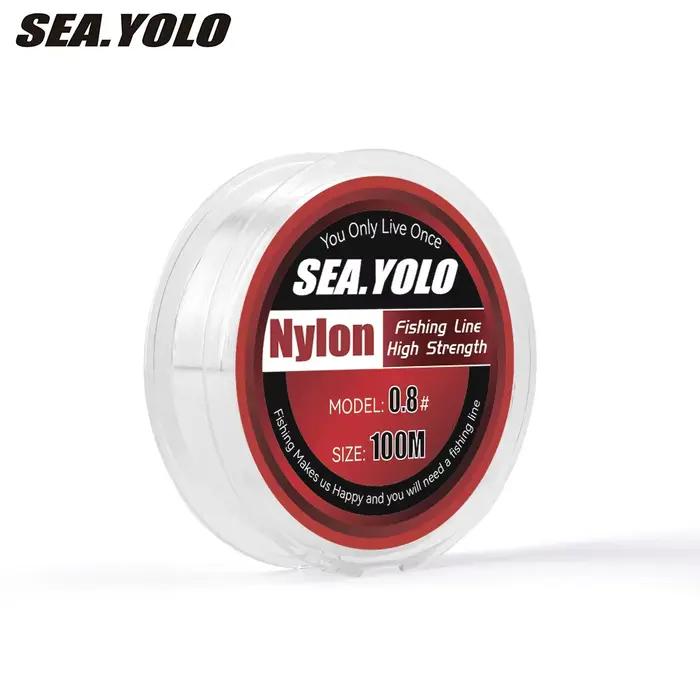 Ligne de pêche en nylon cristal Sea.Yolo 100m invisible sous l'eau pour pêche en mer, lac, rivière et étang
