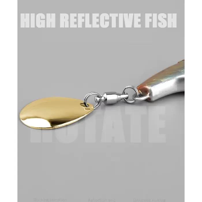 Kit de leurres de pêche 5 pièces métal VIB, leurres plombés spinner et cuillères pour carnassiers