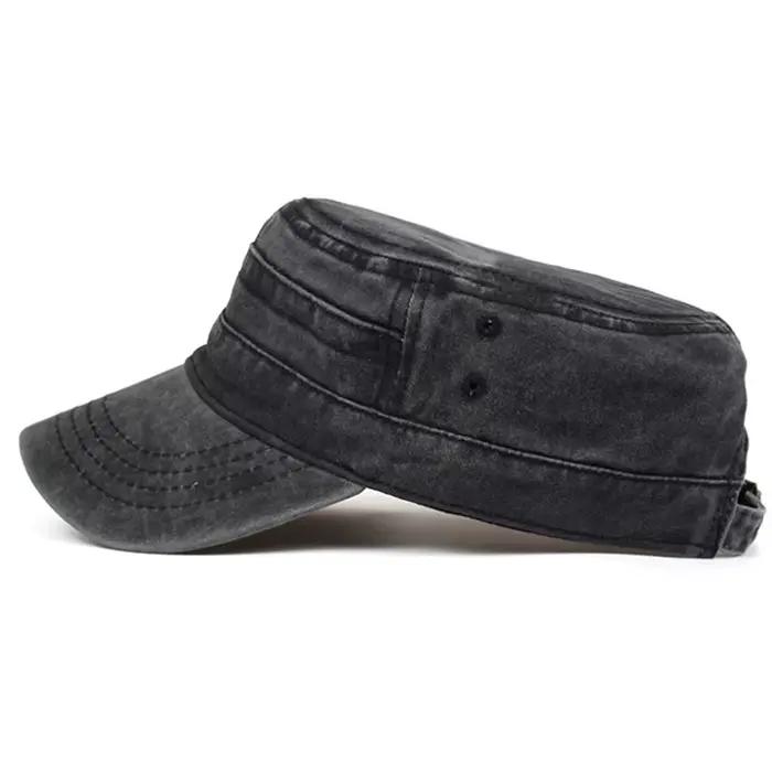 Casquette plate vintage homme ajustable épaisse pour l'hiver - Chapeau militaire chaud pêche