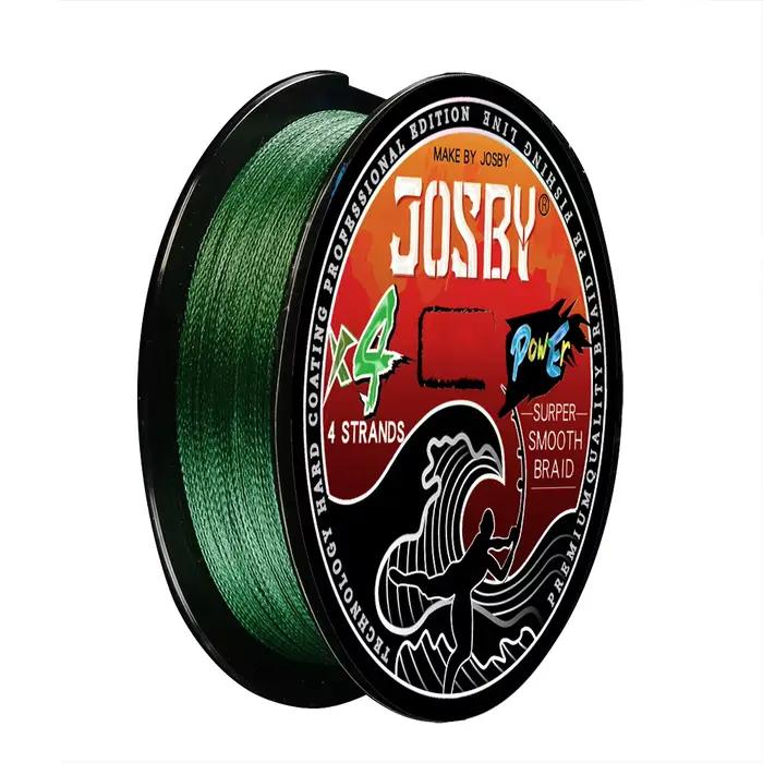 Fil de pêche japonais JOSBY 4 brins multifilament haute résistance à l'abrasion pour mer et eau salée