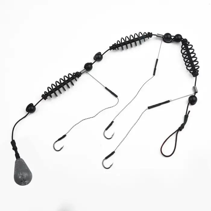 Kit de leurres de pêche appâts avec cage amorceur pour silure et carpe hameçons barbelés