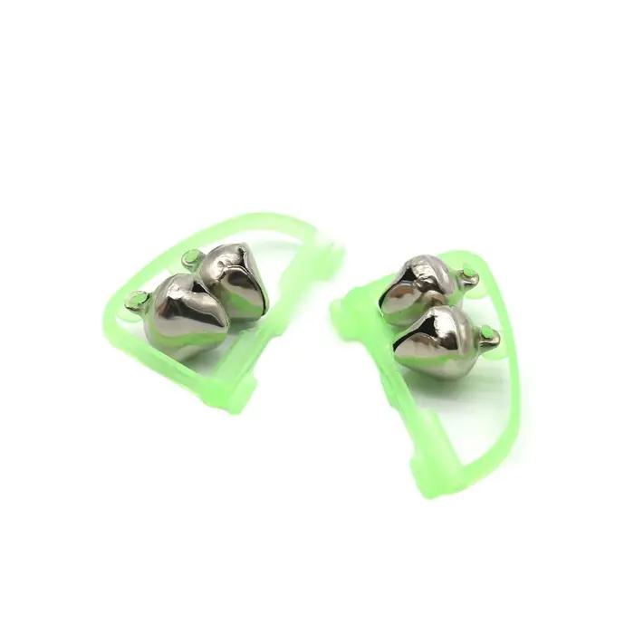 5Pcs Clochettes Lumineuses Double pour Détection de Touche Nocturne - Accessoires Pêche Rapide et Portable