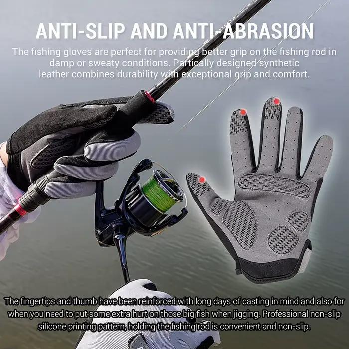 Gants de pêche Noeby antidérapants pleine main - Protection UV homme femme pour cyclisme et extérieur